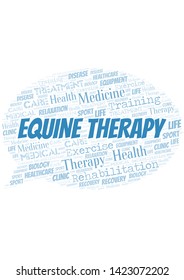Equine Therapy word cloud. Wordcloud made with text only.