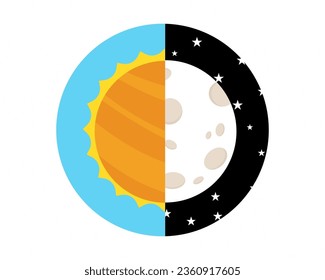 Equinox half day half night Day and Night background