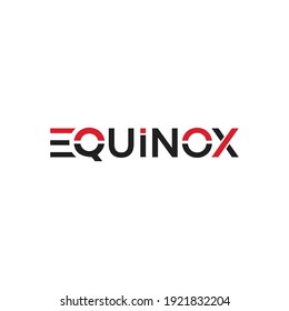 Equinox Letter Logo Design Vector .
