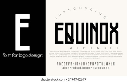 Equinox vector alphabet font for logo design