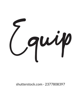 equip text on white background.
