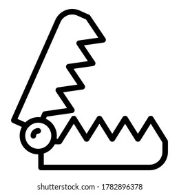 Equipment animal trap icon. Outline equipment animal trap vector icon for web design isolated on white background