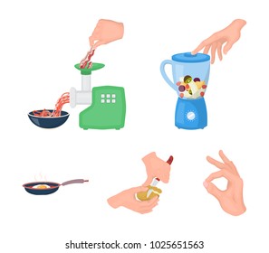 equipment, appliances, appliance and other web icon in cartoon style., cook, tutsi. Kitchen, icons in set collection.