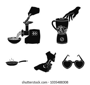 equipment, appliances, appliance and other web icon in bleack style., cook, tutsi. Kitchen, icons in set collection.
