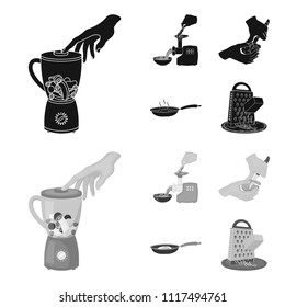 equipment, appliances, appliance and other web icon in black,monochrome style., cook, tutsi. Kitchen, icons in set collection.