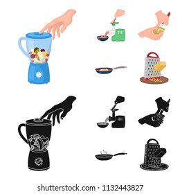 equipment, appliances, appliance and other web icon in cartoon,black style., cook, tutsi. Kitchen, icons in set collection.
