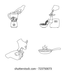 equipment, appliances, appliance and other web icon in outline style., cook, tutsi. Kitchen, icons in set collection.