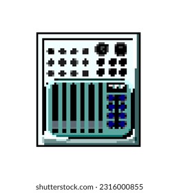 equipment audio mixer game pixel art retro vector. bit equipment audio mixer. old vintage illustration
