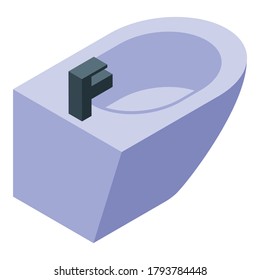 Equipment bidet icon. Isometric of equipment bidet vector icon for web design isolated on white background
