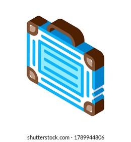 Vector de iconos de caso de equipo. Signo de caso de equipo isométrico. ilustración de símbolo aislado de color