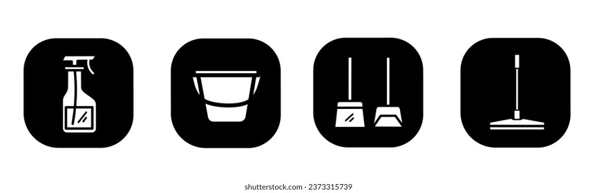 Icono de la herramienta de limpieza de equipos en plano. Diseño de una herramienta de limpieza de equipos. Vector de acciones