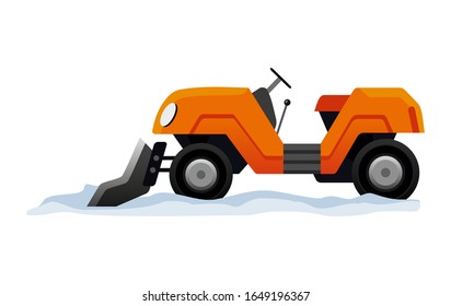 Equipment cleans the road from the snow. Road