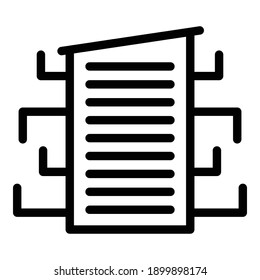Equipment consumption icon. Outline equipment consumption vector icon for web design isolated on white background