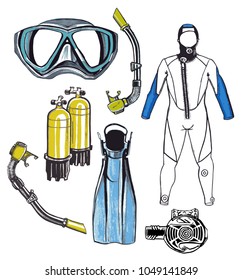 Equipment for diving