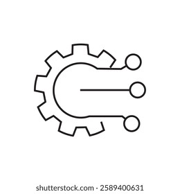 Equipment with electronic elements. New digital tools. Vector linear icons isolated on white background.