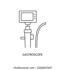 Equipment for endoscopy icon line in vector.
