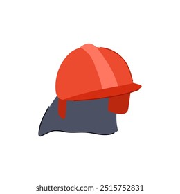 equipment firefighter helmet cartoon. rescue durable, shield visor, headgear emergency equipment firefighter helmet sign. isolated symbol vector illustration