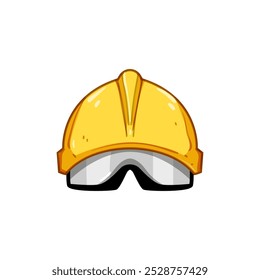 equipment firefighter helmet cartoon. rescue durable, shield visor, headgear emergency equipment firefighter helmet sign. isolated symbol vector illustration