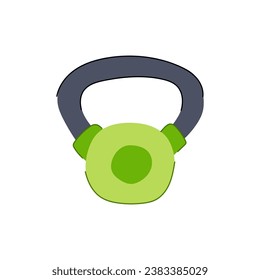 equipment fitness kettlebell cartoon. activity people, strength young, heavy lifting equipment fitness kettlebell sign. isolated symbol vector illustration