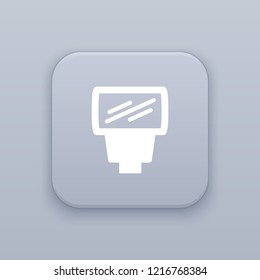 Equipment flash button, best vector on a gray background