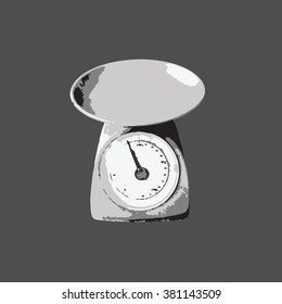 Equipment food weight scale graphic print