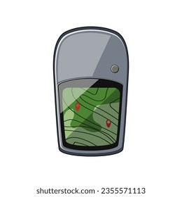 equipment gandheld gps cartoon. location positioning, travel digital, adventure tourism equipment gandheld gps sign. isolated symbol vector illustration