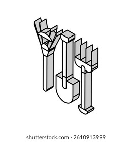 equipment for gardening isometric icon vector. equipment for gardening sign. isolated symbol illustration