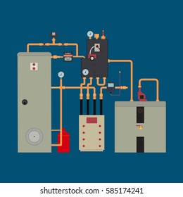 Equipment of the heat pump. Heating system for heating residential and non-residential premises.