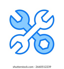 Ilustração do vetor azul do ícone do equipamento
