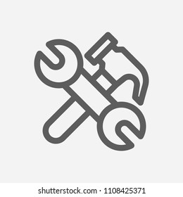 Equipment icon line symbol. Isolated vector illustration of  icon sign concept for your web site mobile app logo UI design.