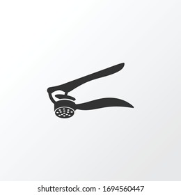 Equipment icon symbol. Premium quality isolated garlic press element in trendy style.