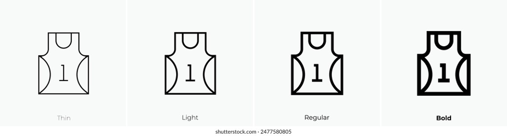 equipment icon. Thin, Light Regular And Bold style design isolated on white background