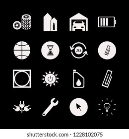 equipment icon. equipment vector icons set electric plugs, private garage, car wheels and basketball ball