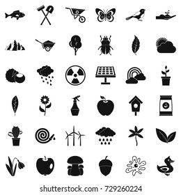 Equipment icons set. Simple style of 36 equipment vector icons for web isolated on white background
