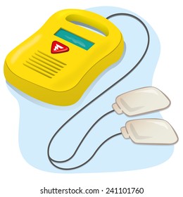 Equipment Illustration medical portable defibrillator