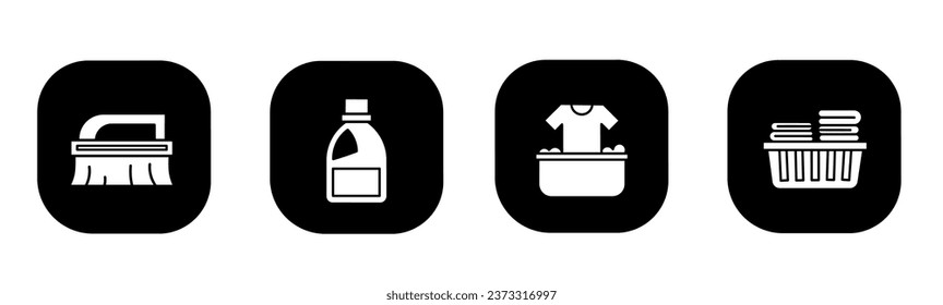 Equipment laundry icon in flat. A equiment laundry  design. Stock vector.