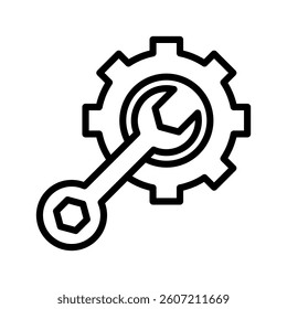 Equipment Line Vector Illustration On White Background.