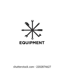 Equipment logo design modern simple
