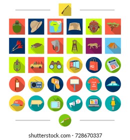 Equipment, machinery, textiles and other web icon in cartoon style. Nature, animals, tourism icons in set collection.