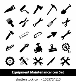 Equipment maintenance Icon set, contruction and repair icon pack, new design and modern style, ready to web and print