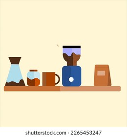 equipment for making coffee. coffee tool. coffee maker. barista tools