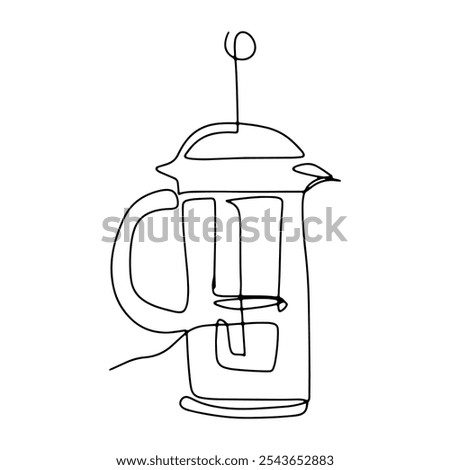 Equipment for Making Coffee Vector Line Art Graphic Design Decoration