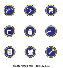equipment manufacture  fabricate industry metalwork icon vector