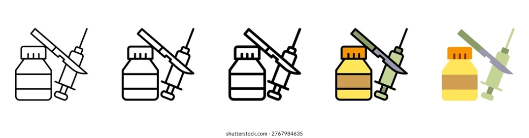 Equipment Medical Icon With Differences and Colors