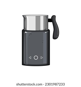 equipment milk frother cartoon. foam tool, blender mixer equipment milk frother sign. isolated symbol vector illustration