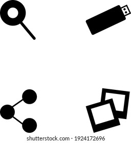 equipment office icon ogo vektor simple desain white backgrond