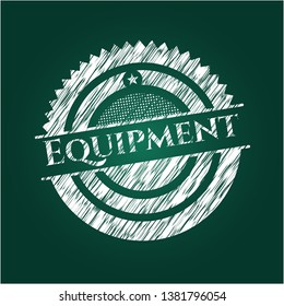 Equipment on chalkboard. Vector Illustration. Detailed.