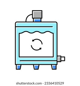 equipment preparing process cheese production color icon vector. equipment preparing process cheese production sign. isolated symbol illustration