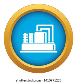 Equipment for production oil icon blue vector isolated on white background for any design
