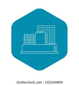 Equipment for production oil icon. Outline illustration of equipment for production oil vector icon for web
